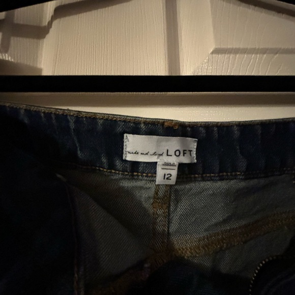 NWOT Frayed Hem Mini Skirt Sz 12 Petite - Picture 2 of 3